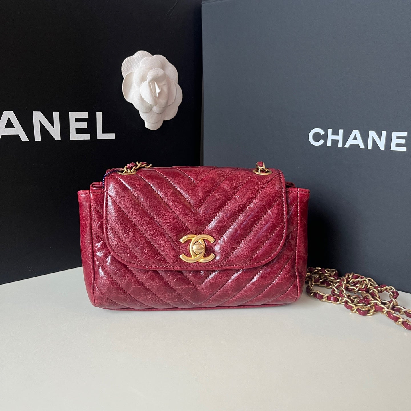 Chanel - Other - Leather - Burgundy - (mini)