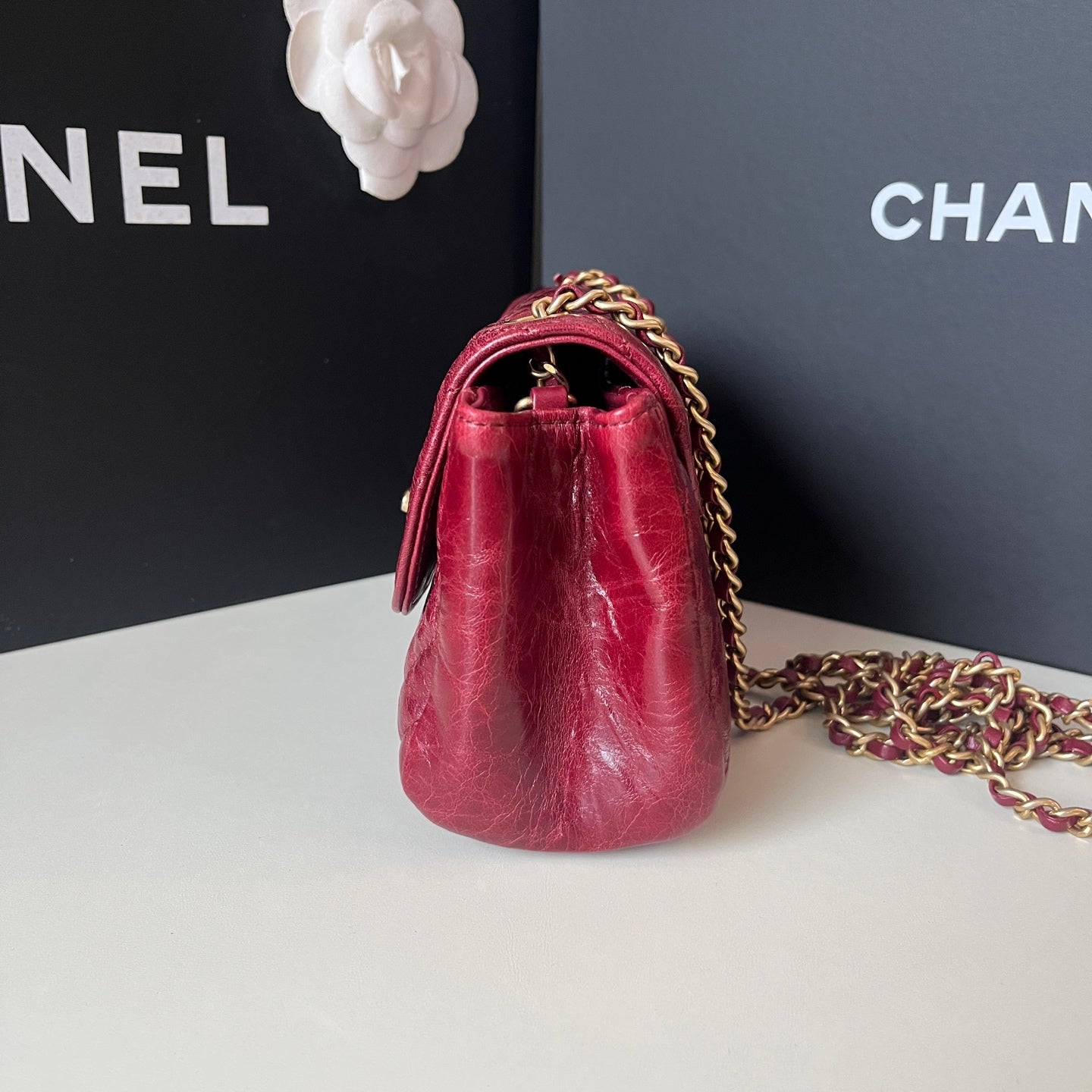 Chanel - Other - Leather - Burgundy - (mini)