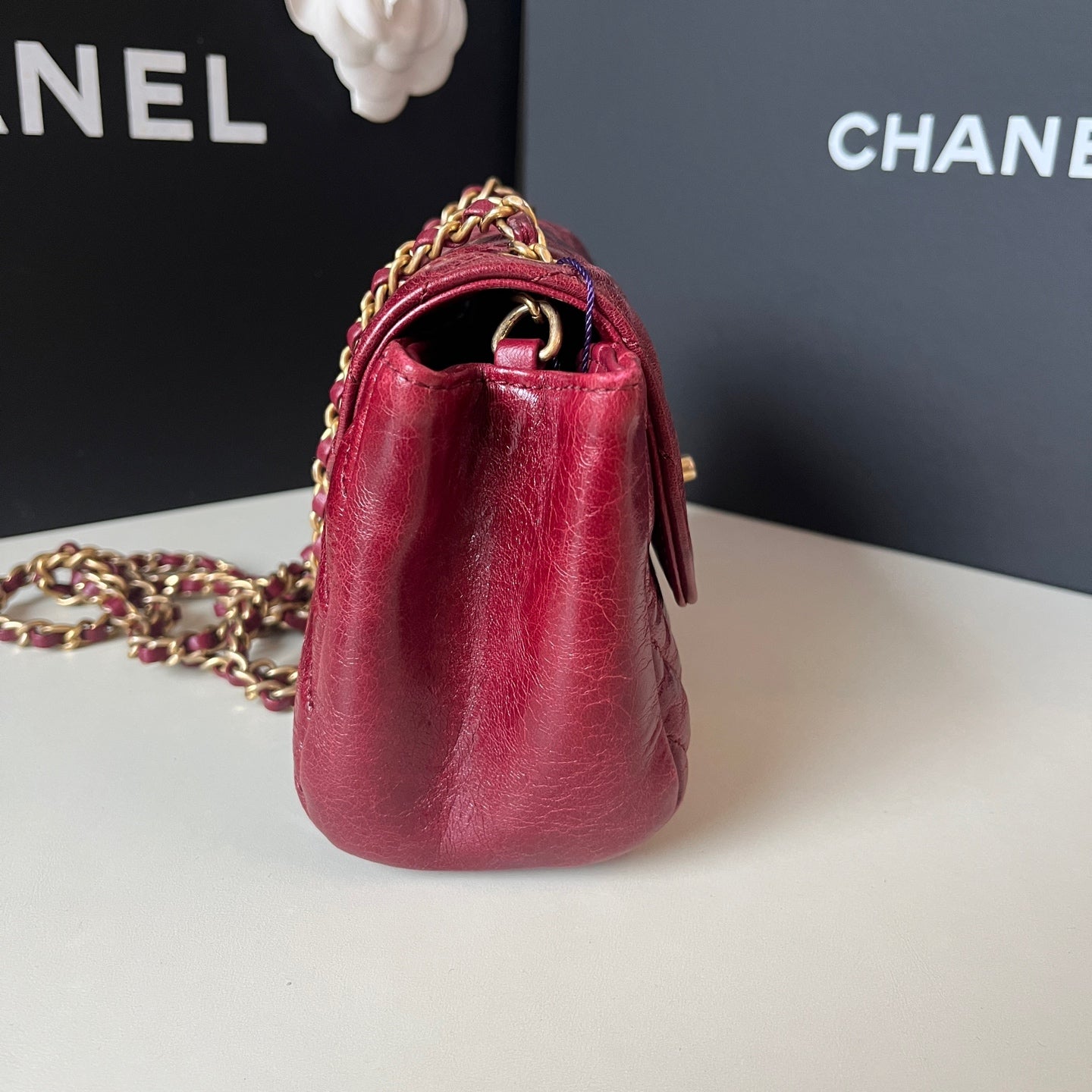 Chanel - Other - Leather - Burgundy - (mini)