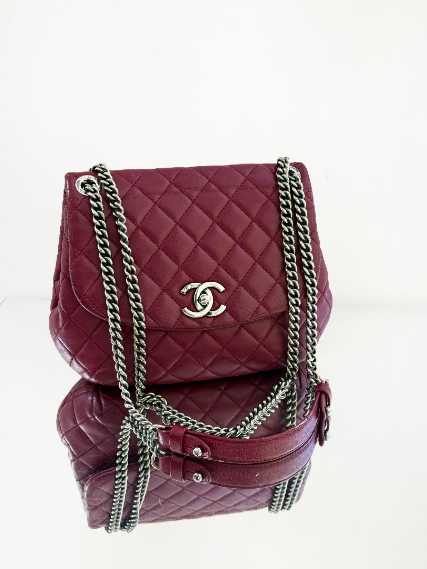 Chanel - Other - Leather - Burgundy - (small)