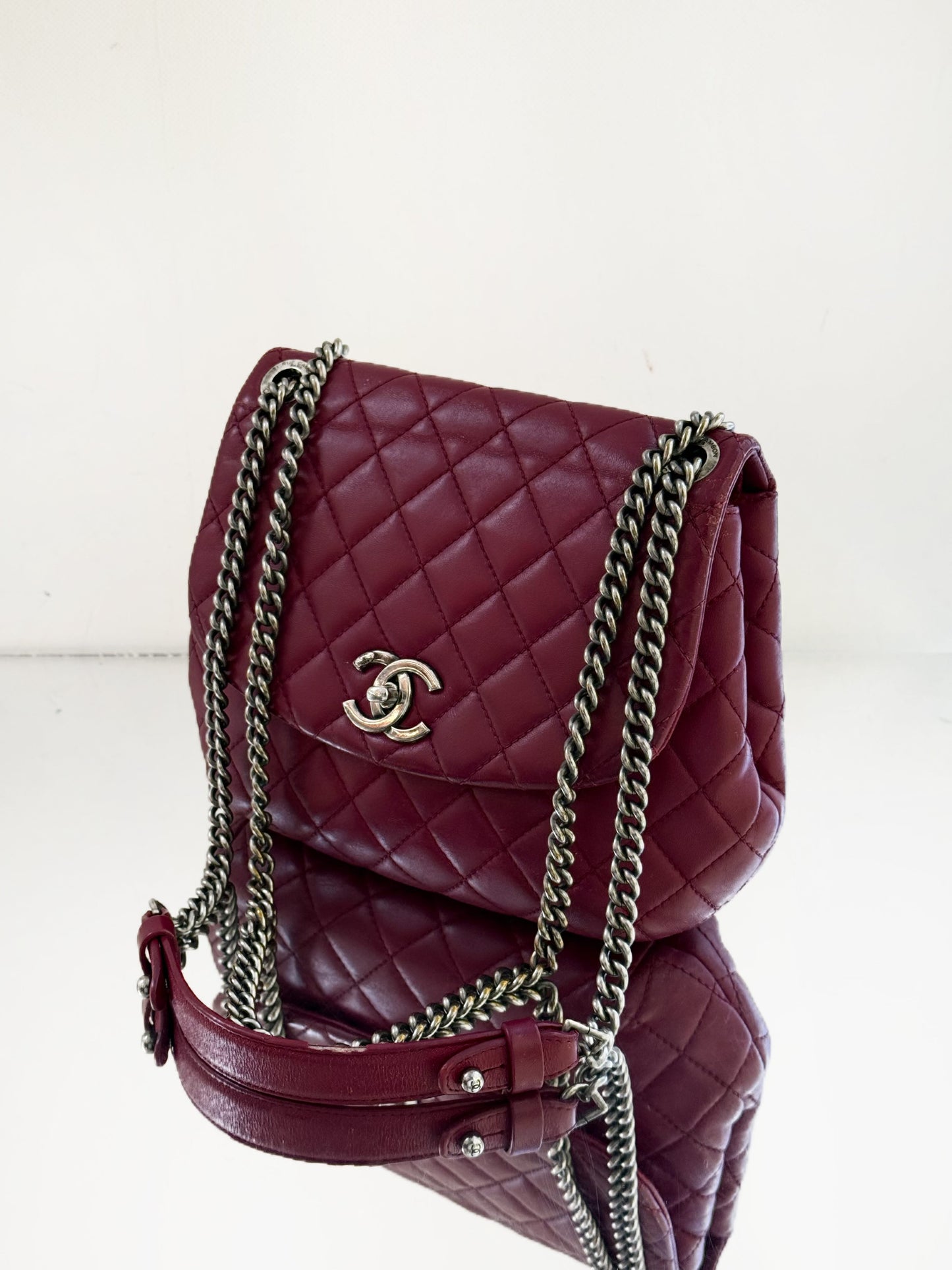 Chanel - Other - Leather - Burgundy - (small)