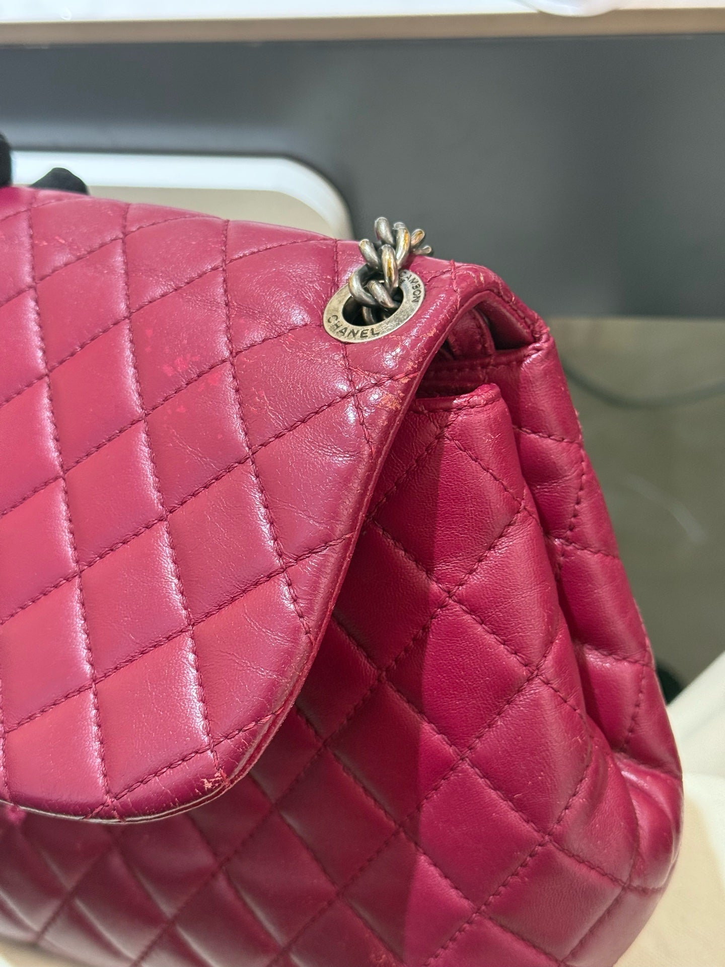 Chanel - Other - Leather - Burgundy - (small)