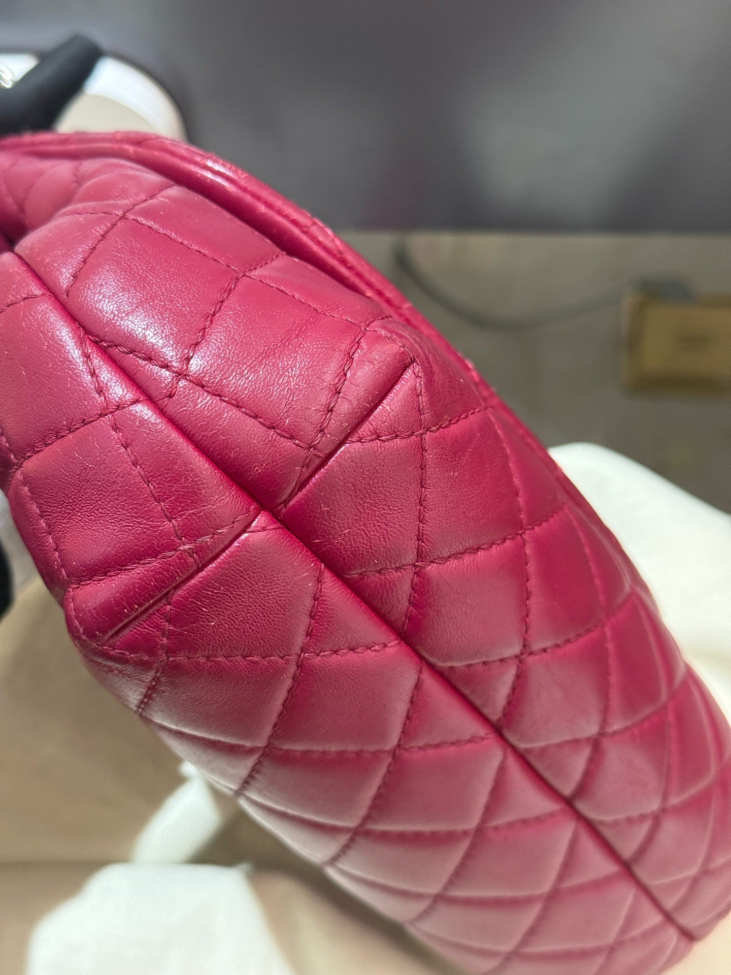 Chanel - Other - Leather - Burgundy - (small)
