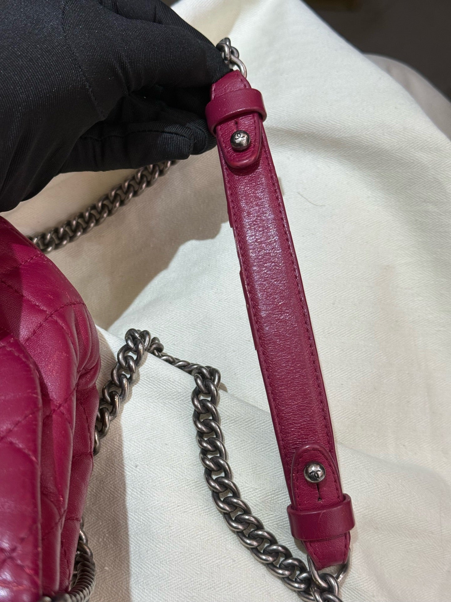 Chanel - Other - Leather - Burgundy - (small)