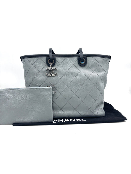 Chanel - Other - Leather - Grey - (Large)