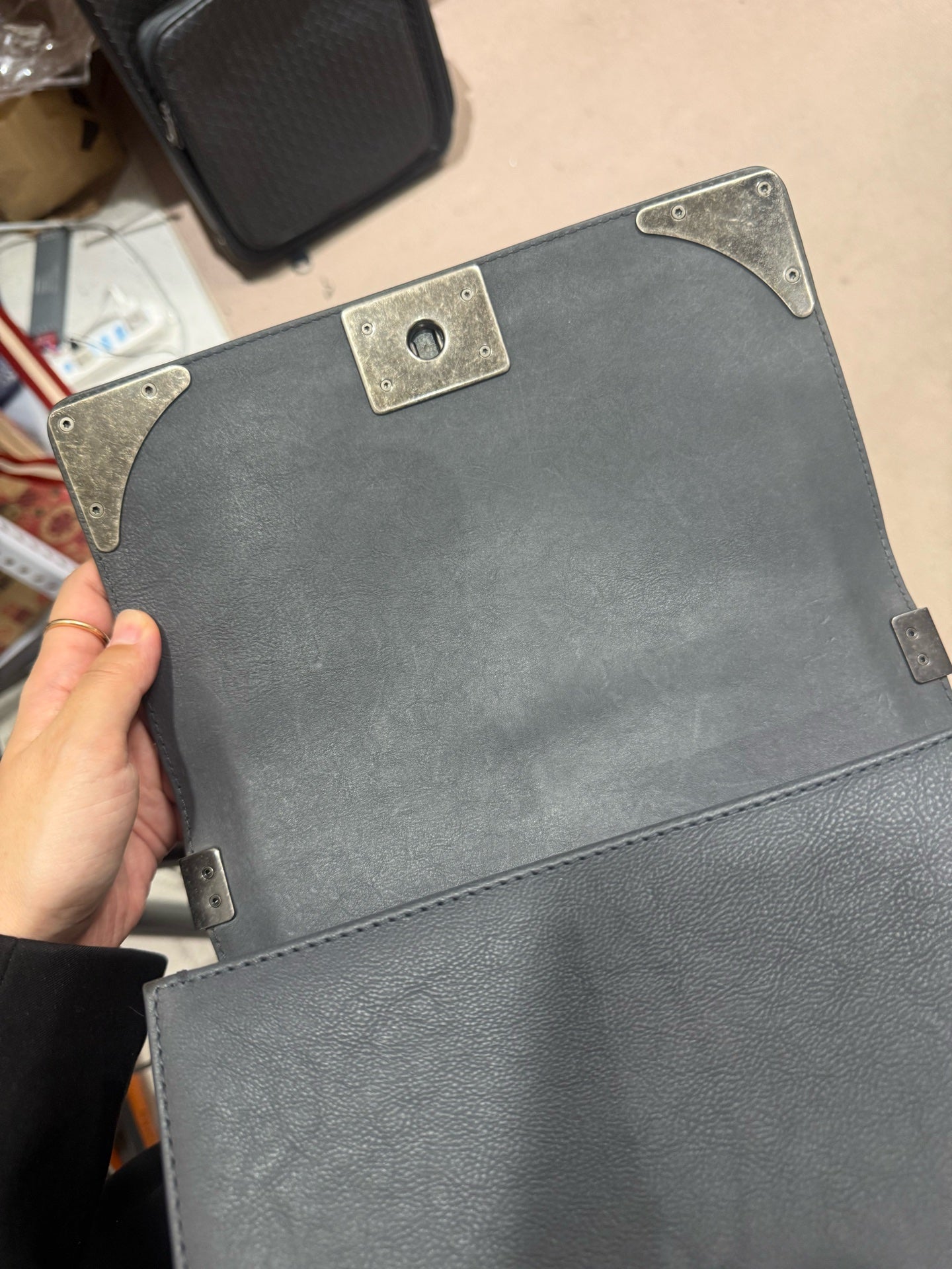 Chanel - Other - Leather - Grey - (medium)