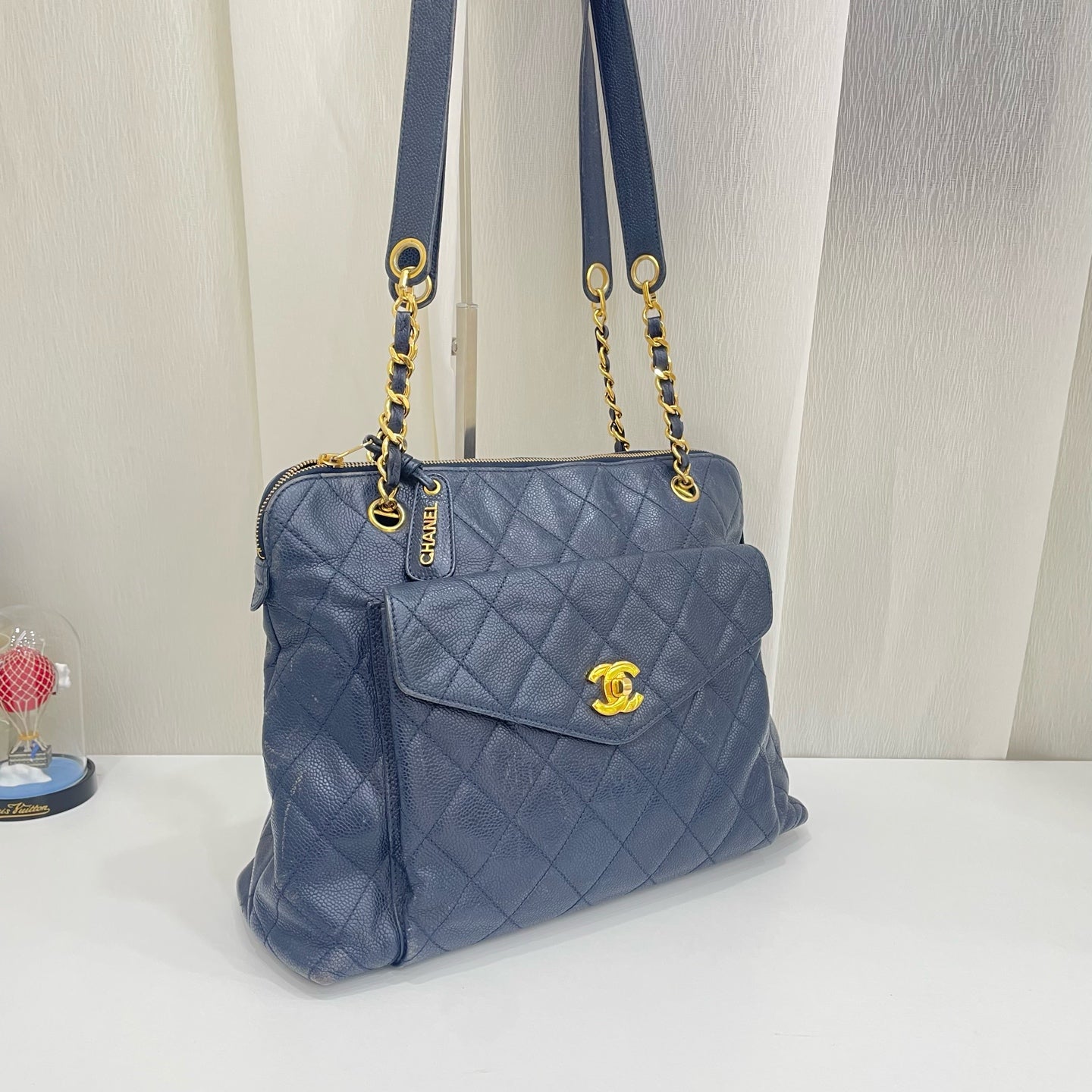 Chanel - Other - Leather - Navy - (medium)