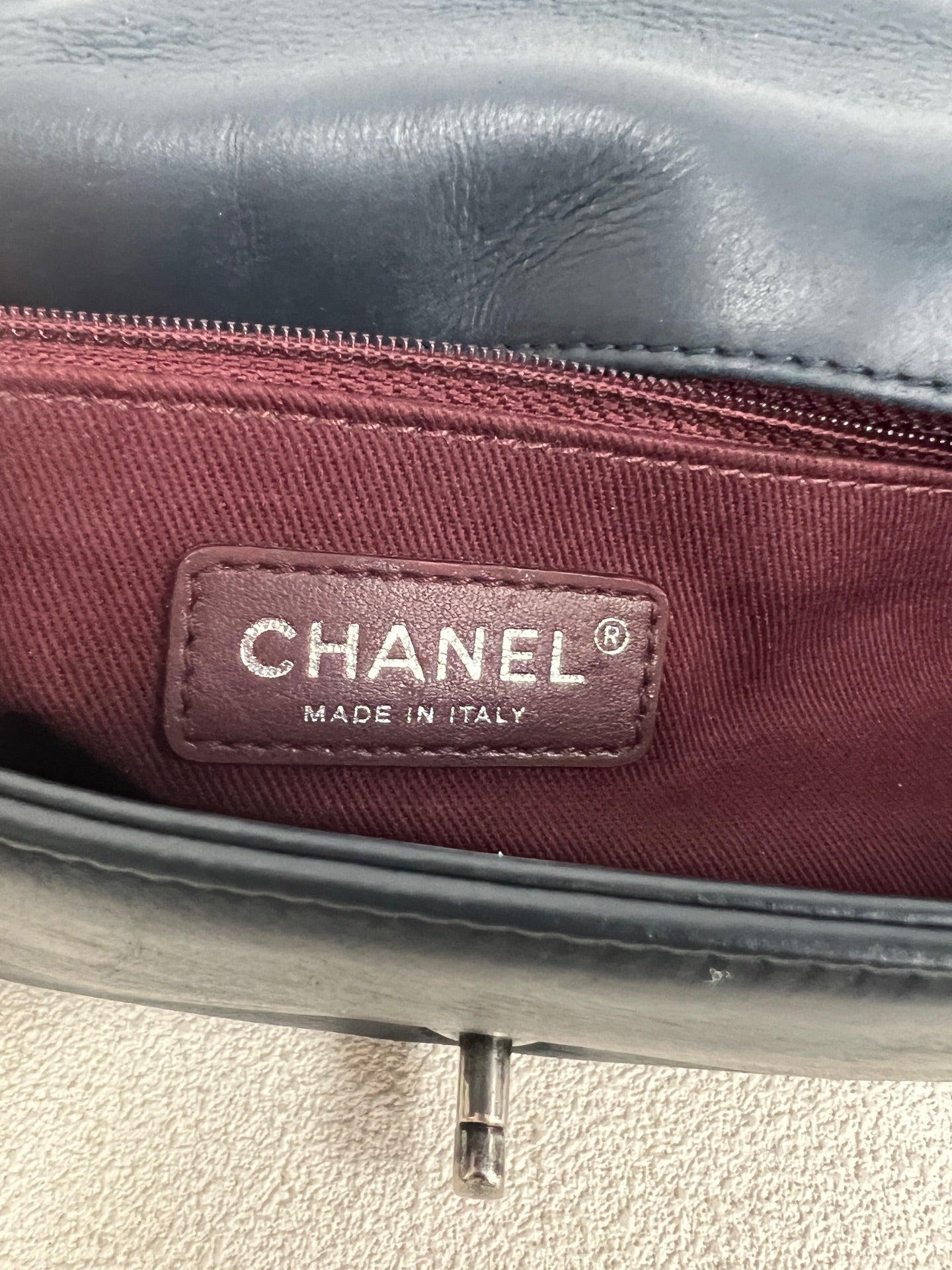 Chanel - Other - Leather - Navy - (medium)