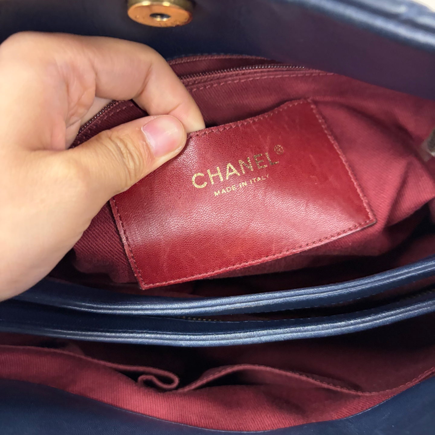 Chanel - Other - Leather - Navy - (medium)