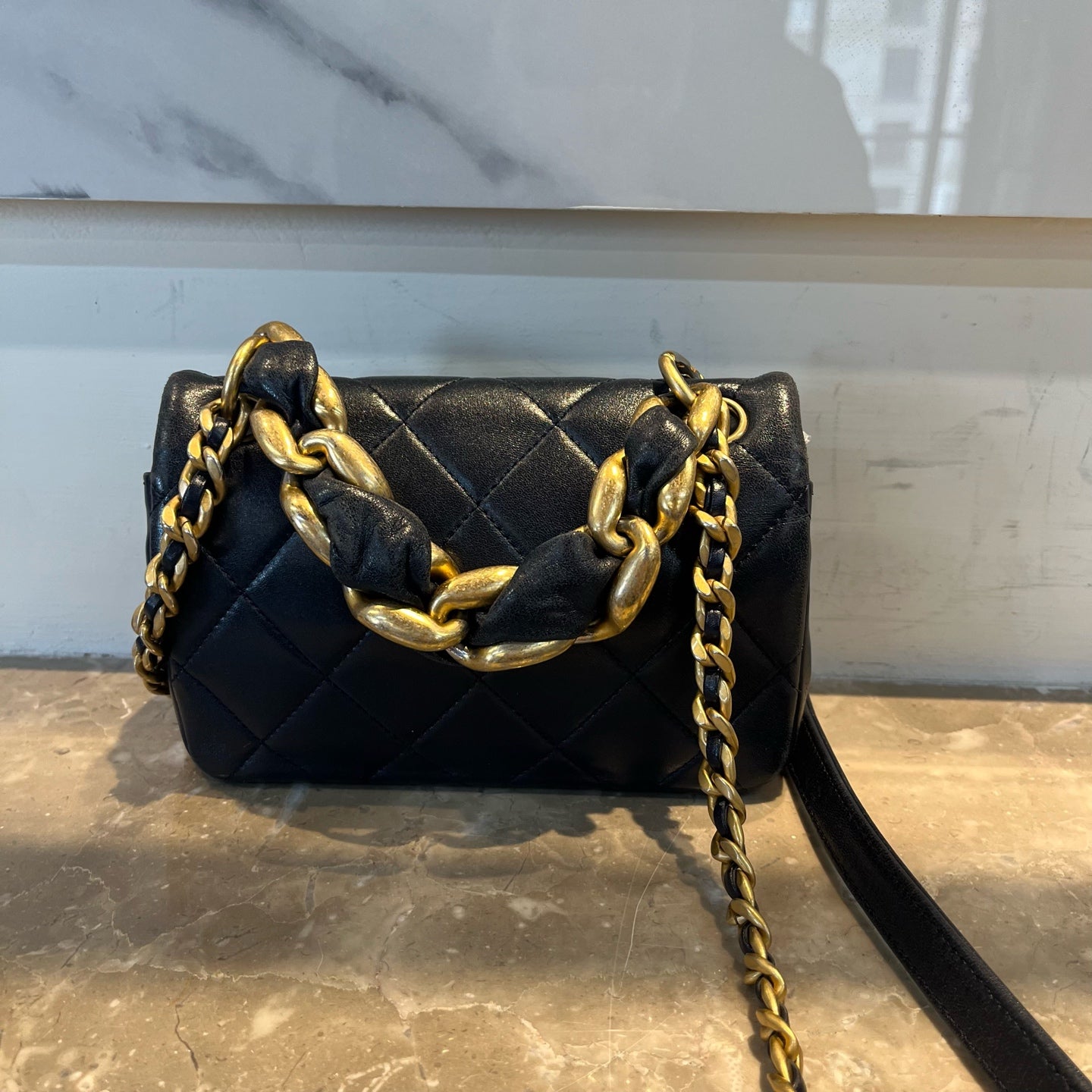 Chanel - Other - Leather - Navy - (mini)