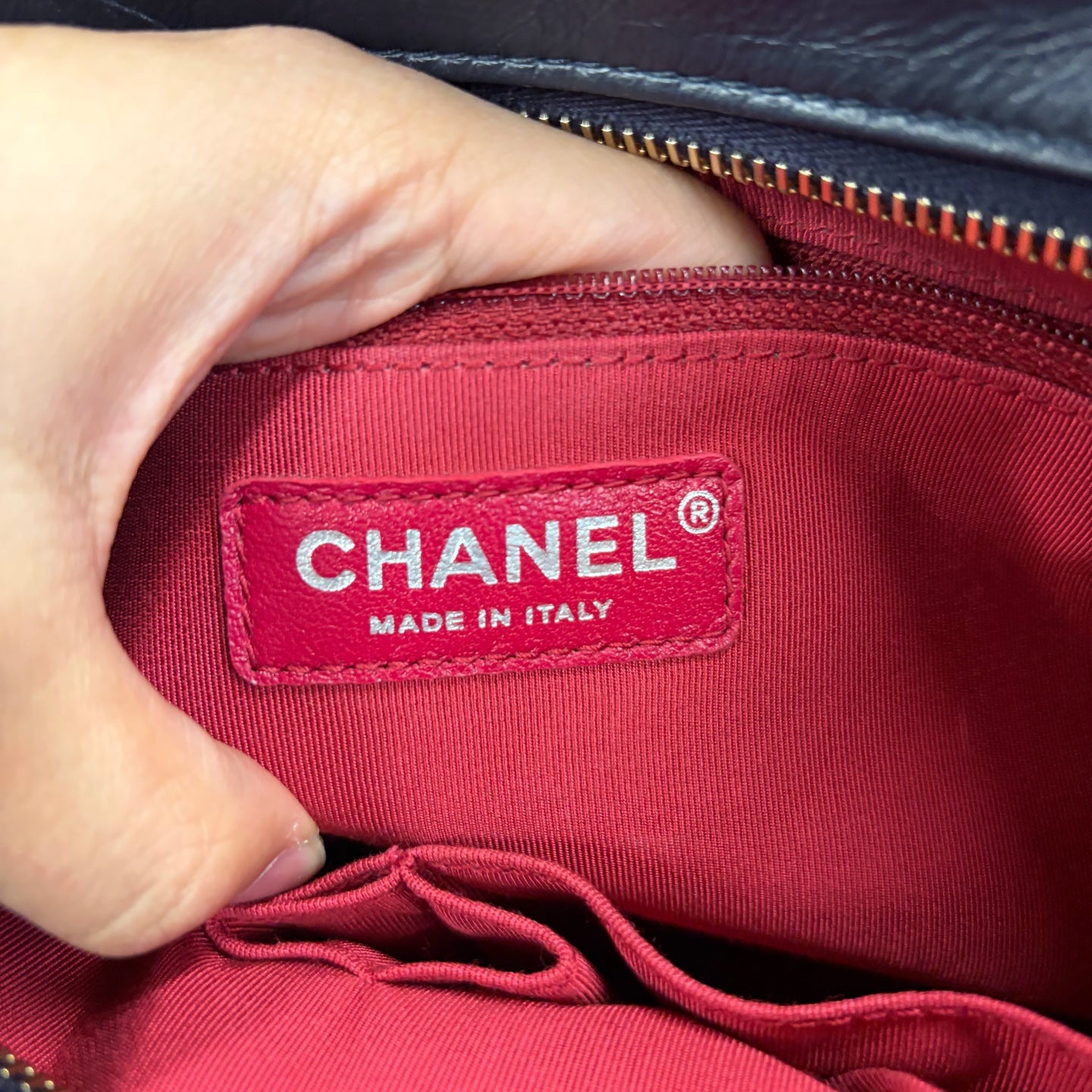 Chanel - Other - Leather - Navy - (small)