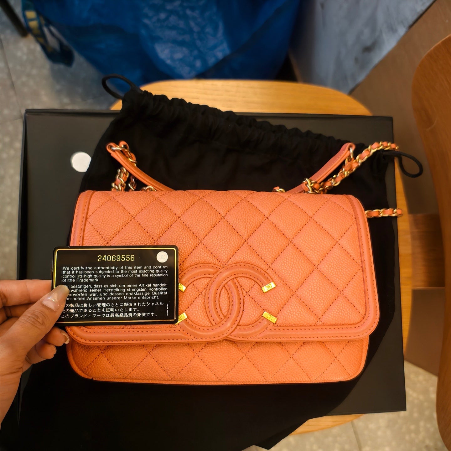 Chanel - Other - Leather - Orange - (small)