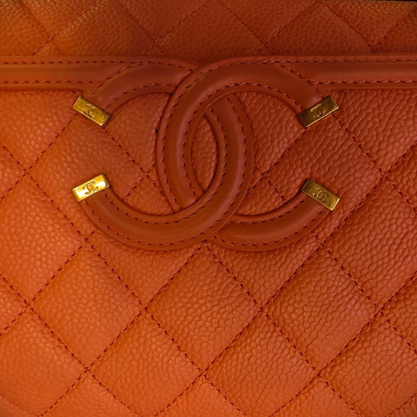 Chanel - Other - Leather - Orange - (small)
