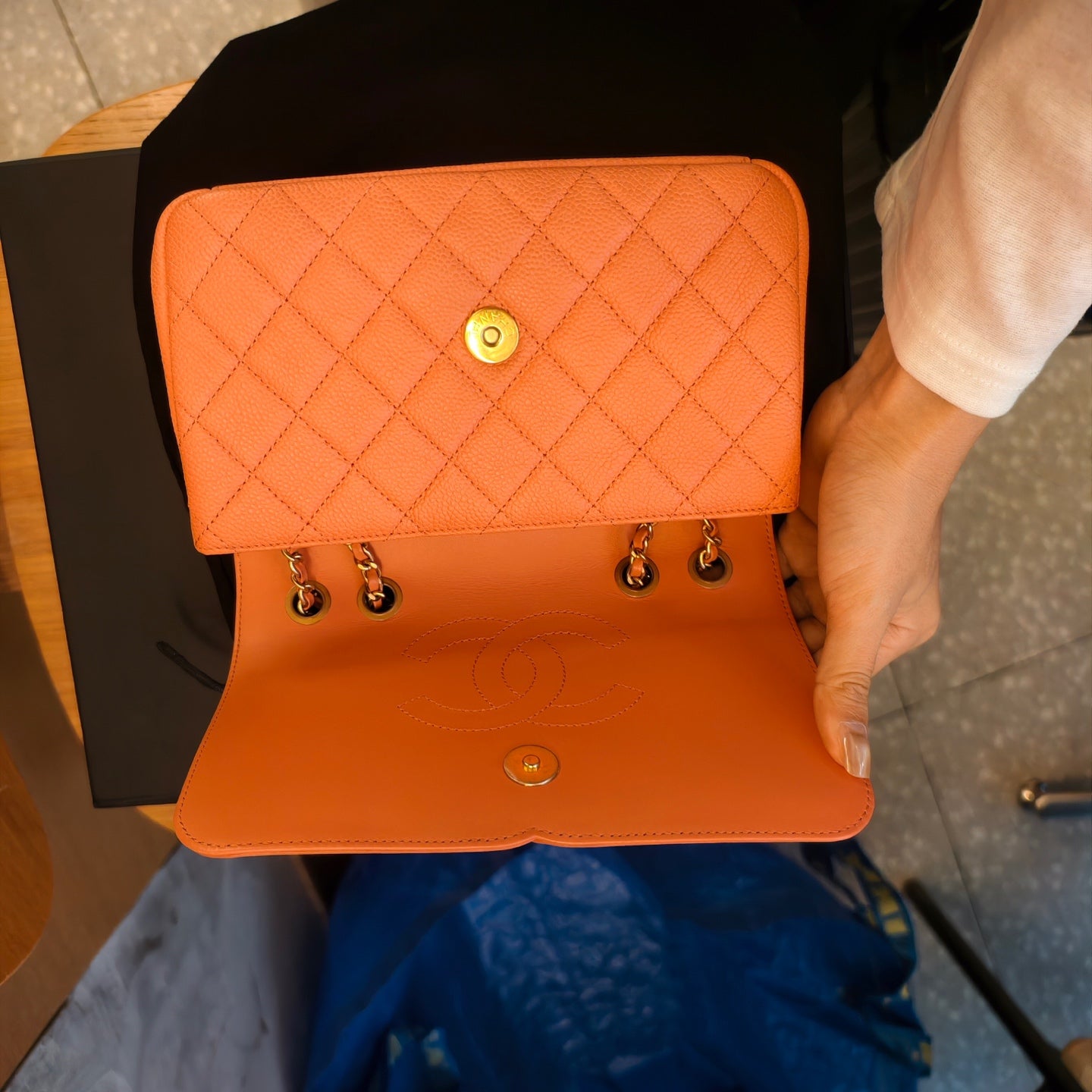 Chanel - Other - Leather - Orange - (small)
