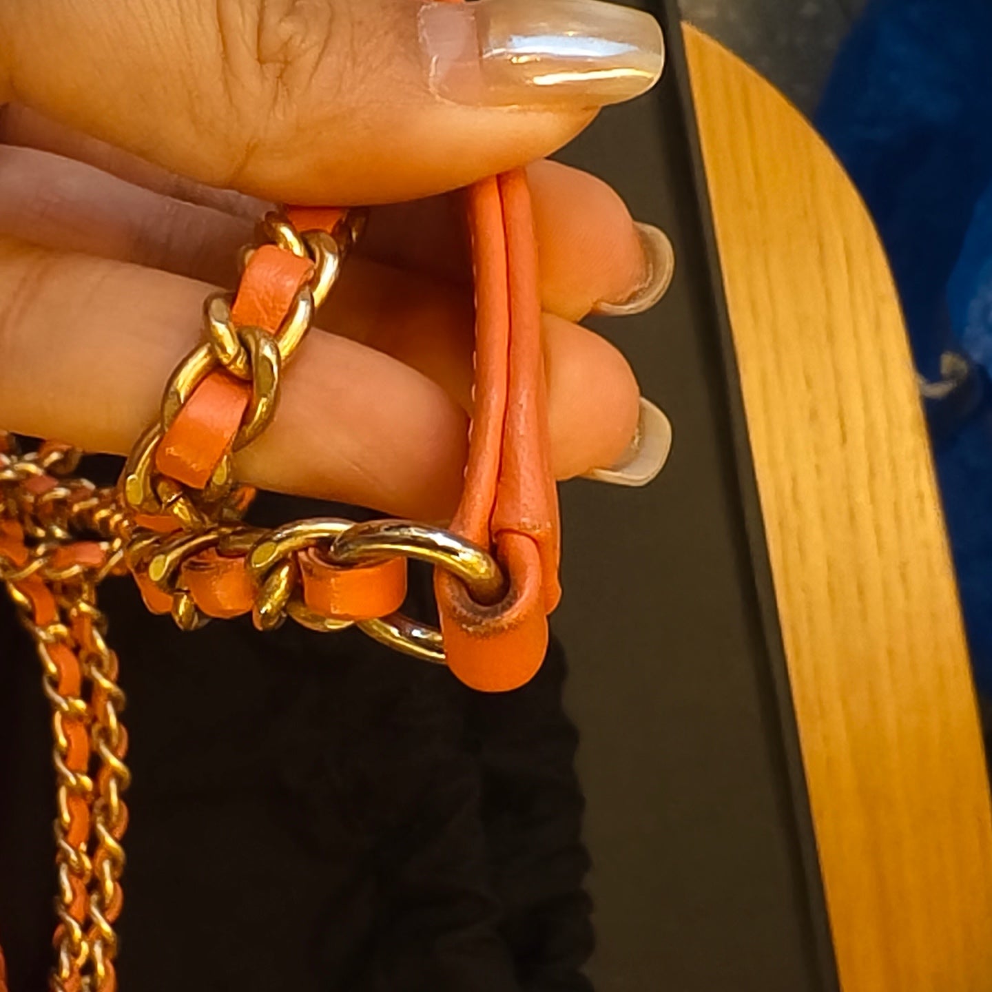 Chanel - Other - Leather - Orange - (small)
