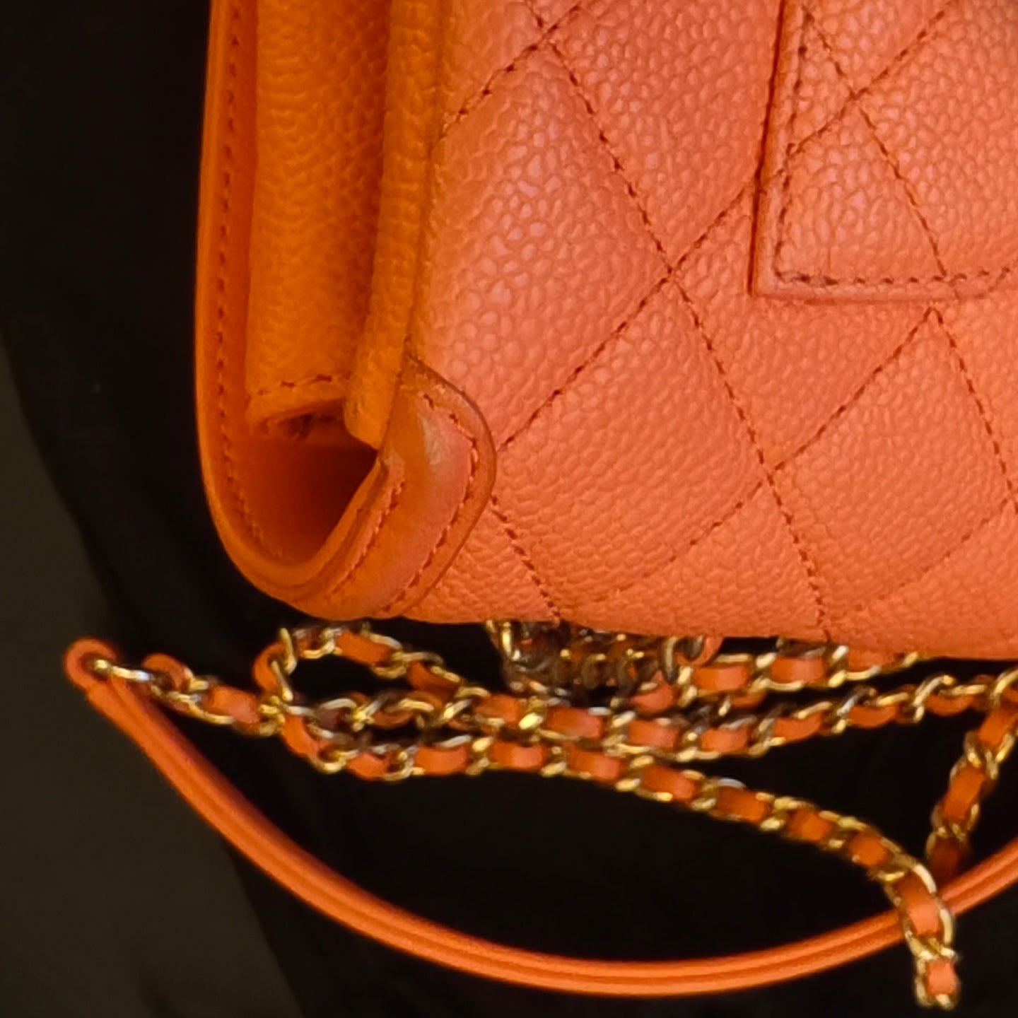 Chanel - Other - Leather - Orange - (small)