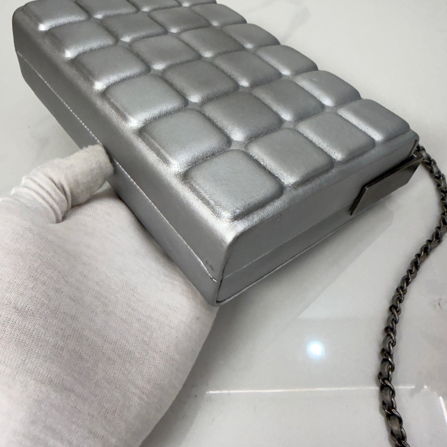 Chanel - Other - Leather - Silver - (mini)
