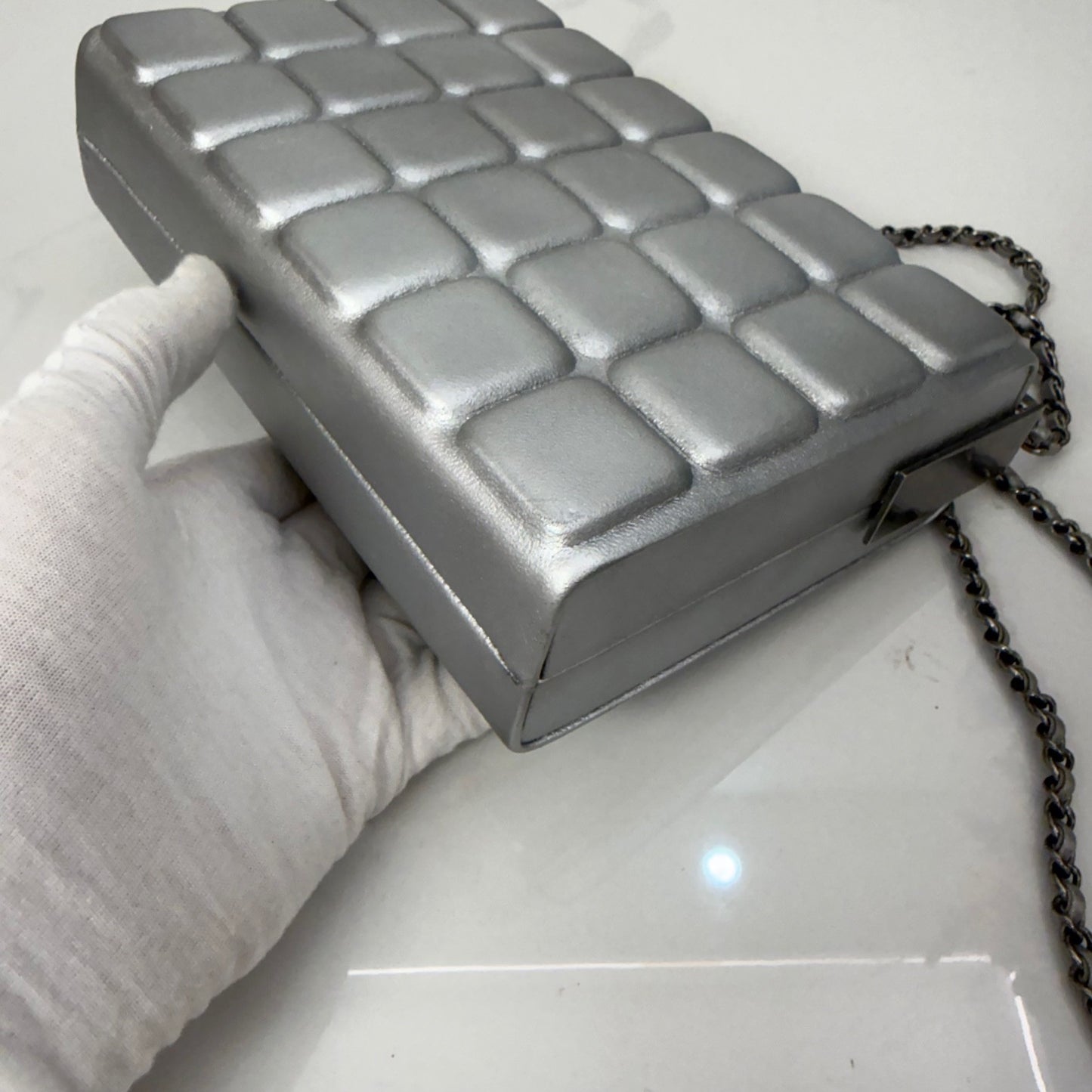 Chanel - Other - Leather - Silver - (mini)