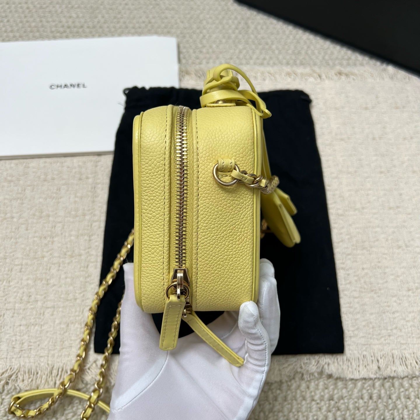 Chanel - Other - Leather - Yellow - (small)