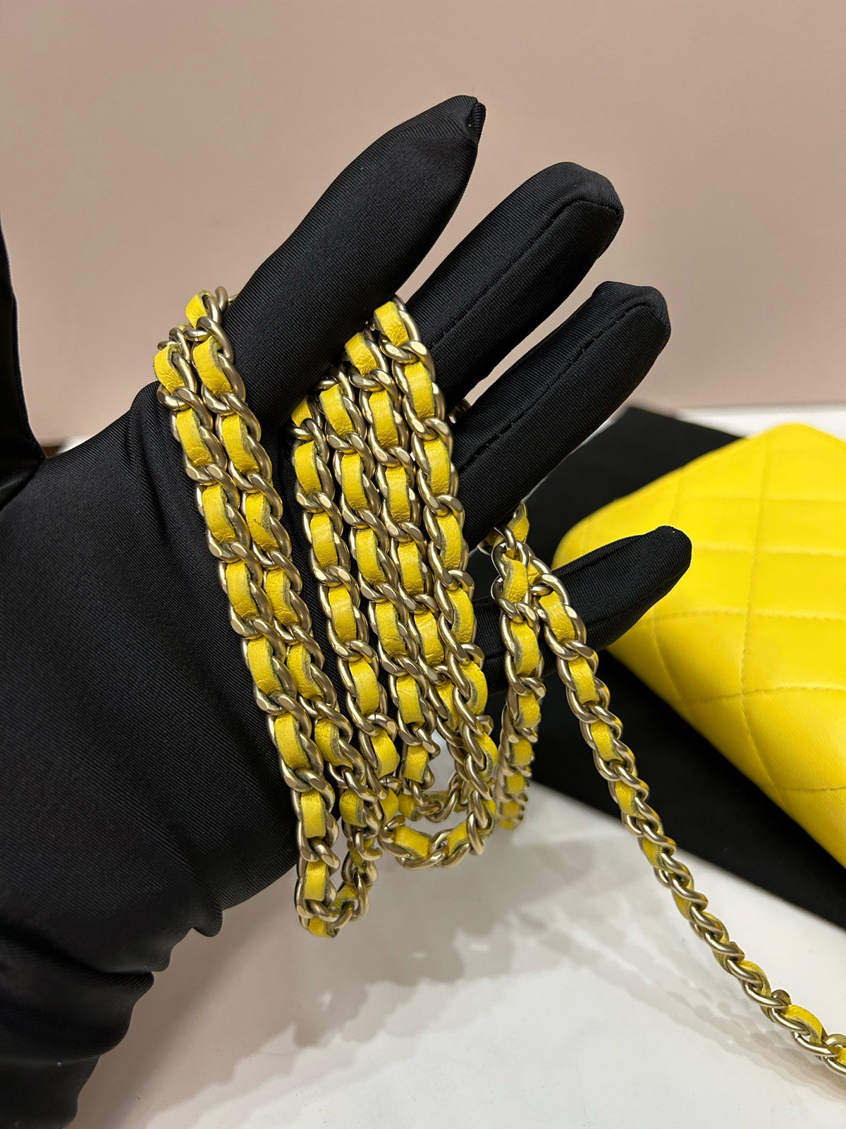 Chanel - Other - Leather - Yellow - (small)