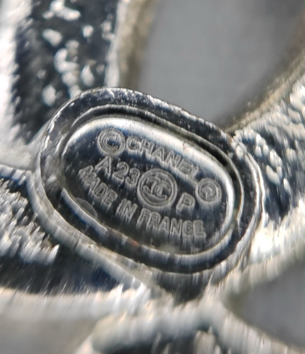 Chanel - Other - Metal alloy with clear rhinestone embellishments - Silver