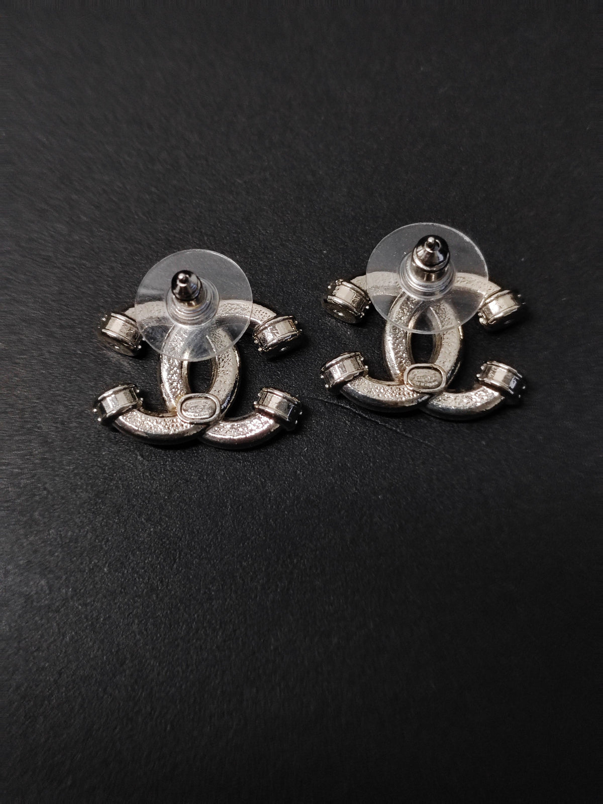 Chanel - Other - Metal alloy with clear rhinestone embellishments - Silver