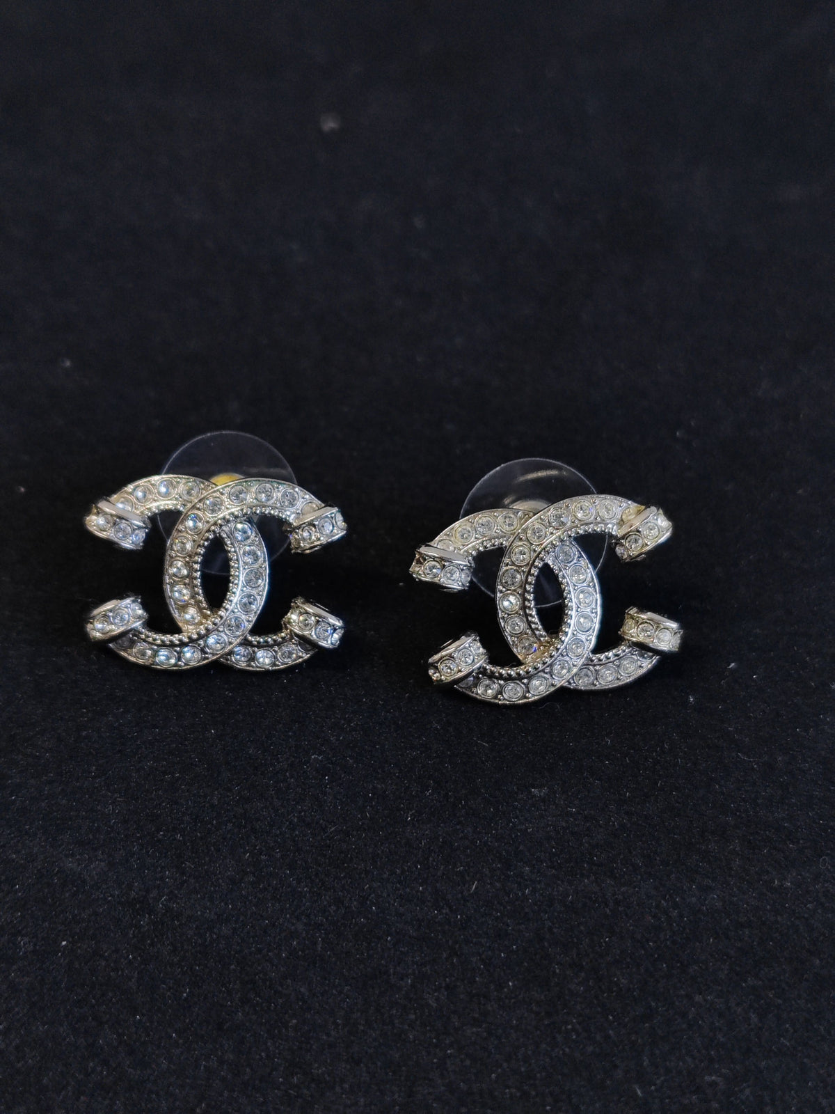 Chanel - Other - Metal alloy with clear rhinestone embellishments - Silver