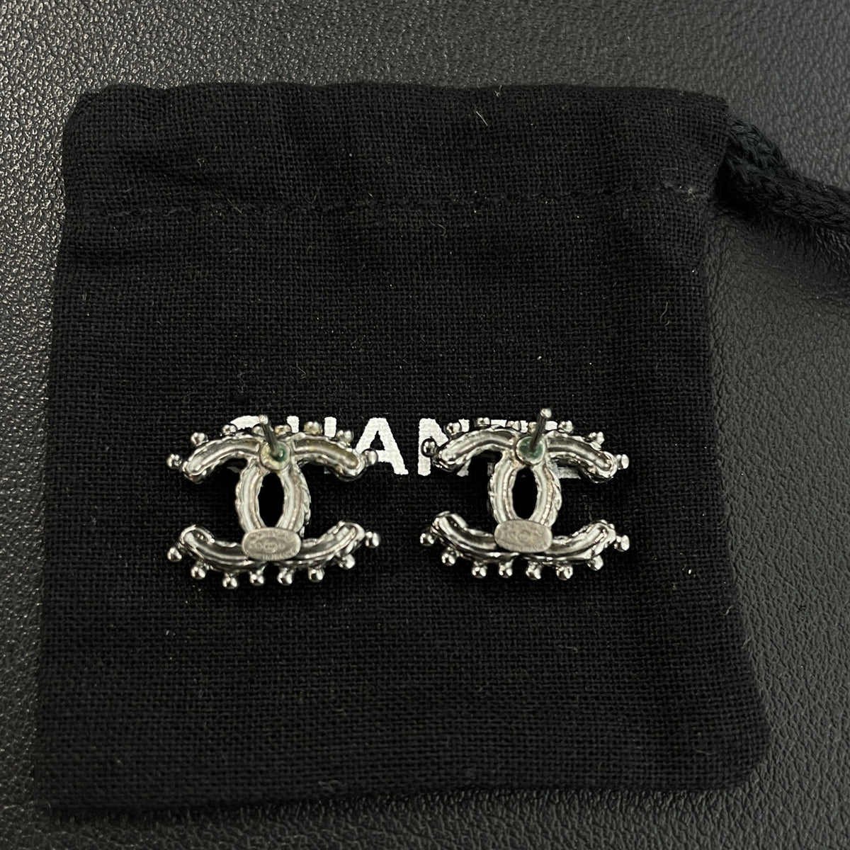 Chanel - Other - Metal alloy with crystal rhinestone embellishments - Black
