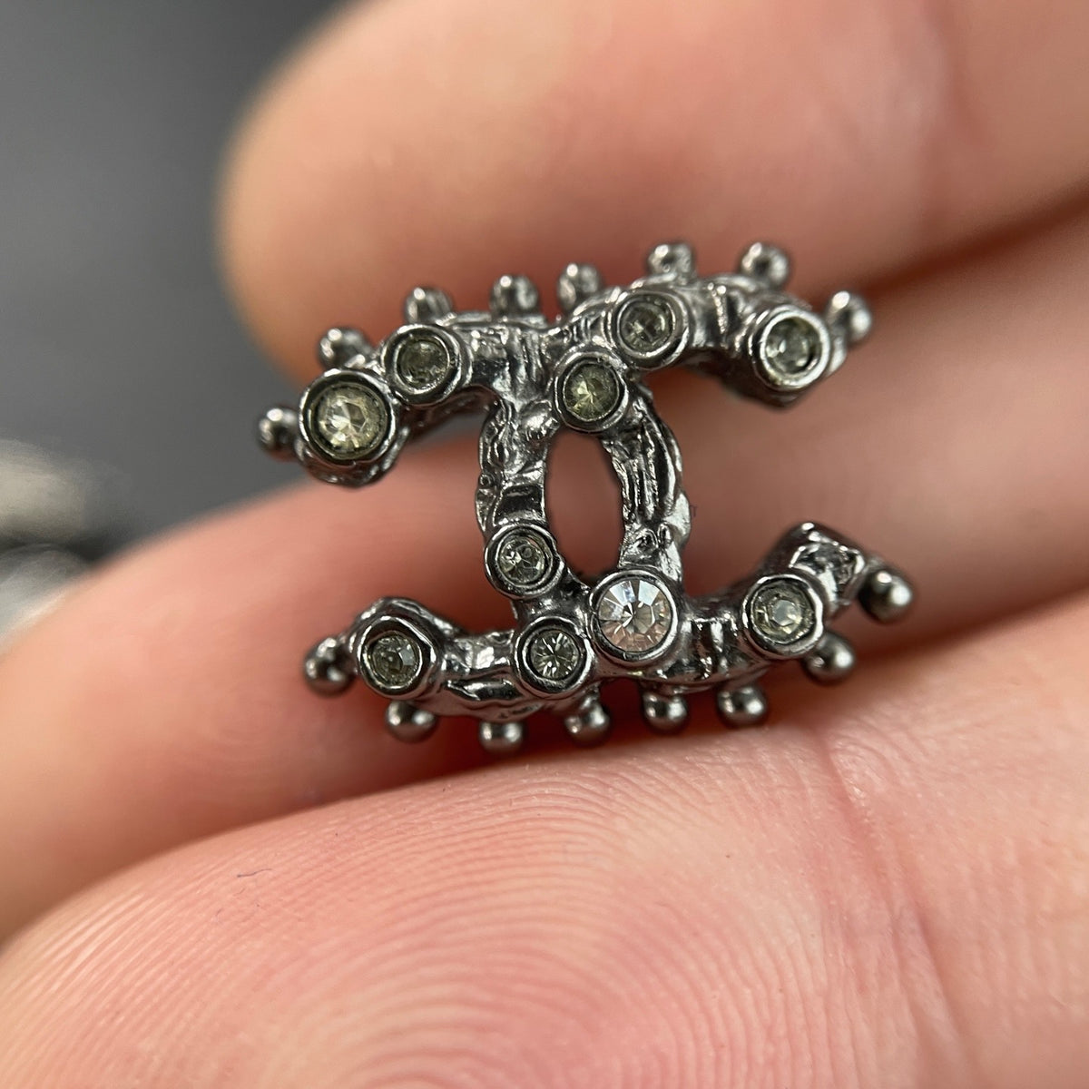 Chanel - Other - Metal alloy with crystal rhinestone embellishments - Black