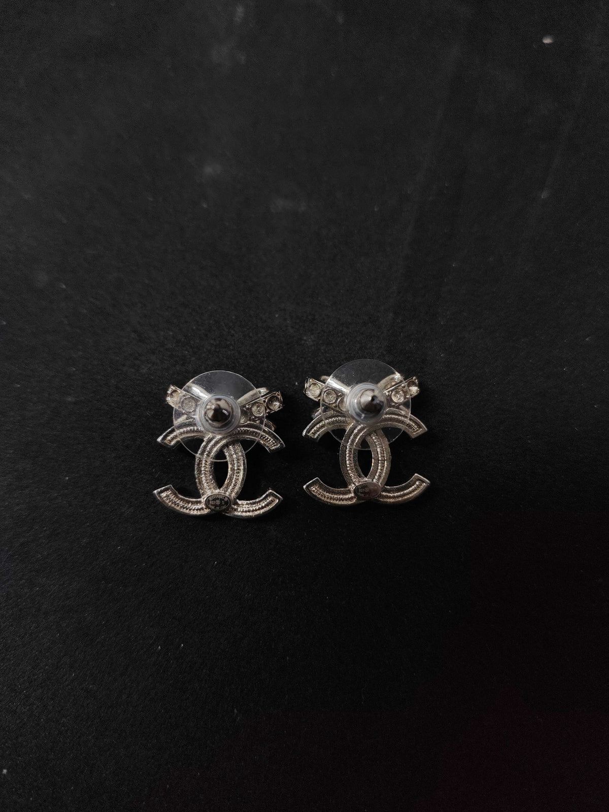 Chanel - Other - Metal setting with rhinestone embellishment; exact alloy unspecified. - Silver