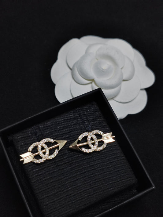 Chanel - Other - Metal with clear rhinestone embellishments; exact composition is unverified. - Silver