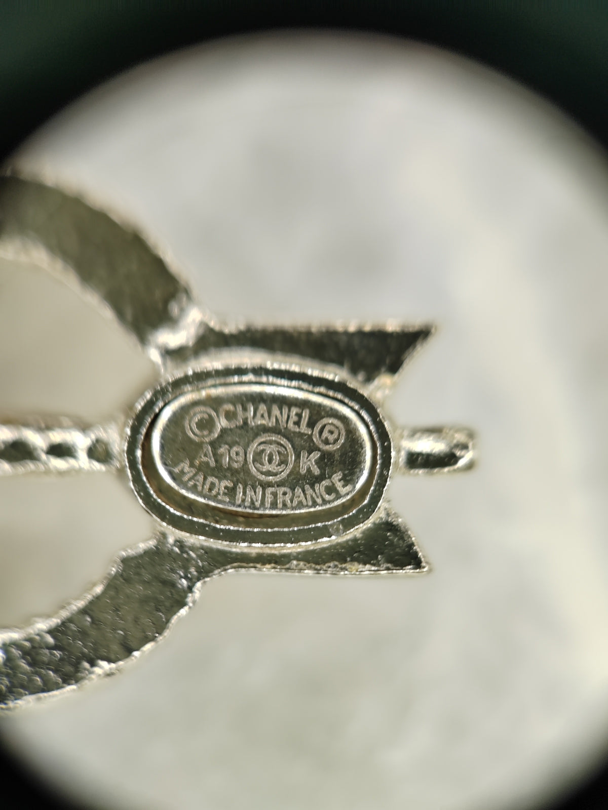 Chanel - Other - Metal with clear rhinestone embellishments; exact composition is unverified. - Silver