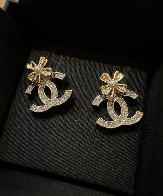 Chanel - Other - Metal with clear rhinestones and faux pearl accents. - Multicolour
