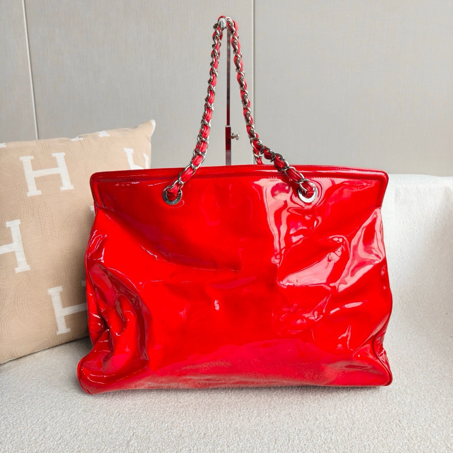 Chanel - Other - Patent leather - Red with pink accents - (Large)
