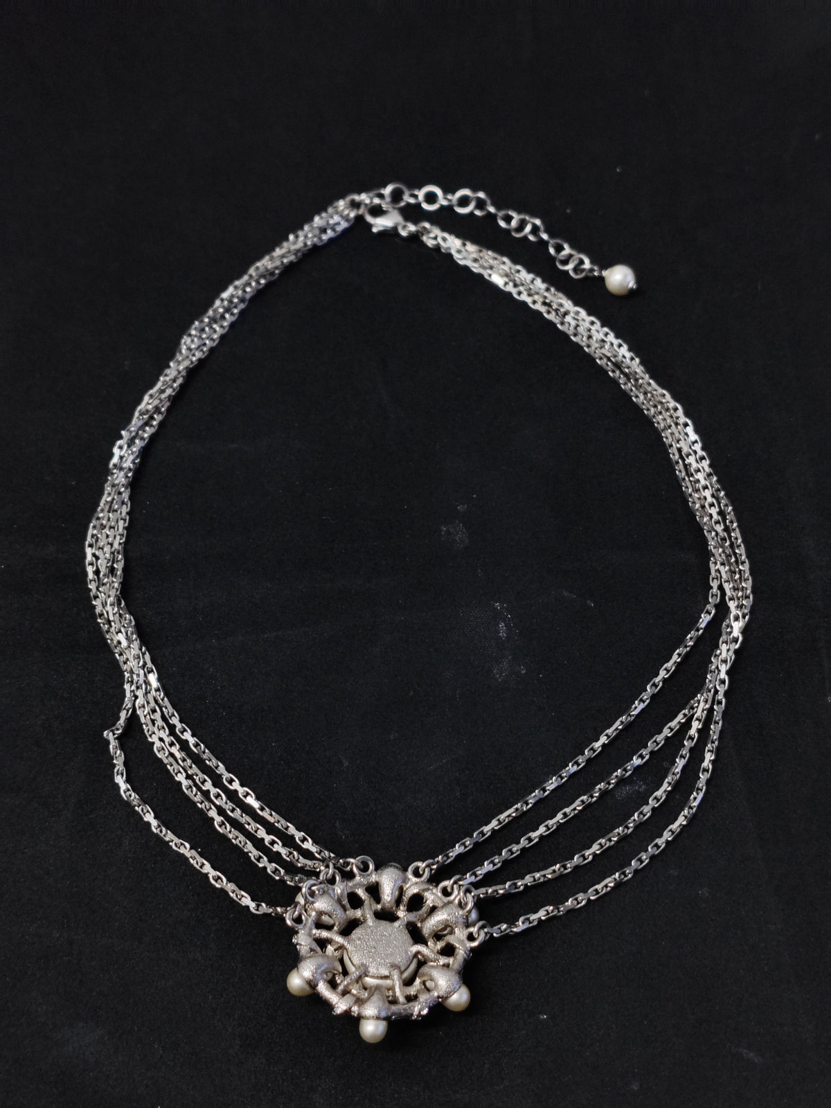 Chanel - Other - Silver-tone base metal with faux pearls and rhinestone crystals - Silver