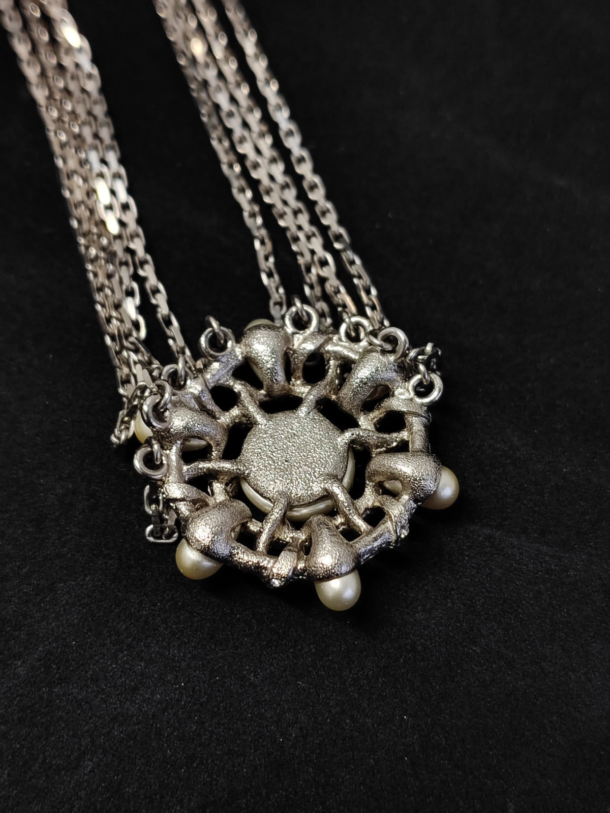 Chanel - Other - Silver-tone base metal with faux pearls and rhinestone crystals - Silver