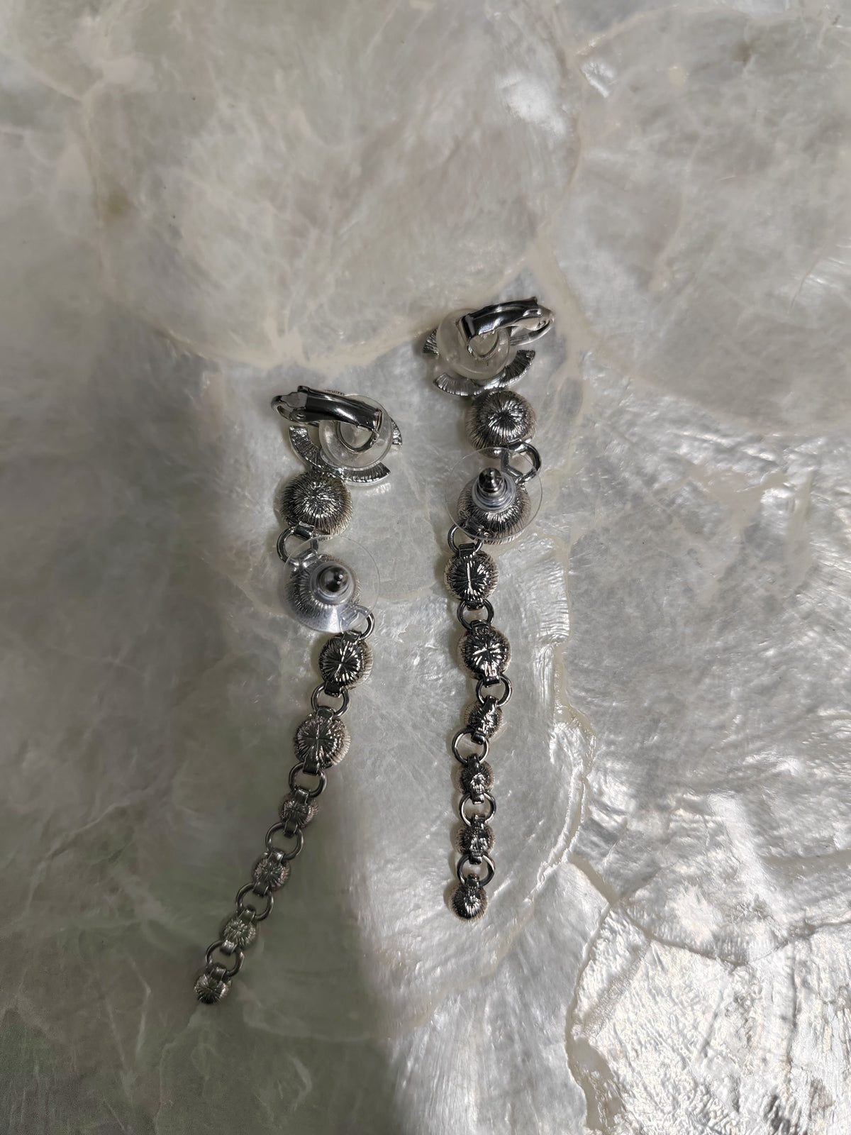 Chanel - Other - Silver-tone base metal with glass rhinestone embellishments - Silver