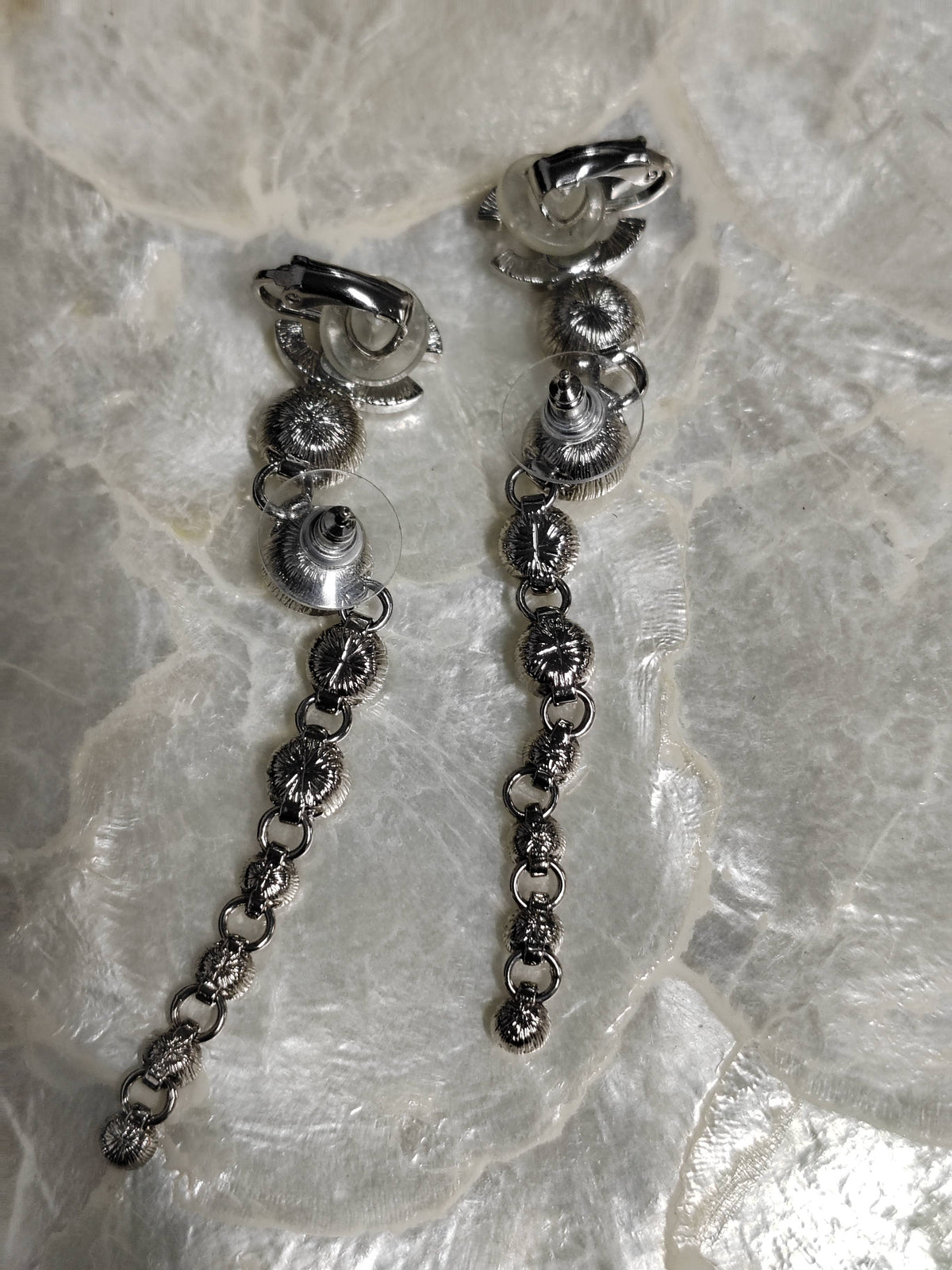 Chanel - Other - Silver-tone base metal with glass rhinestone embellishments - Silver