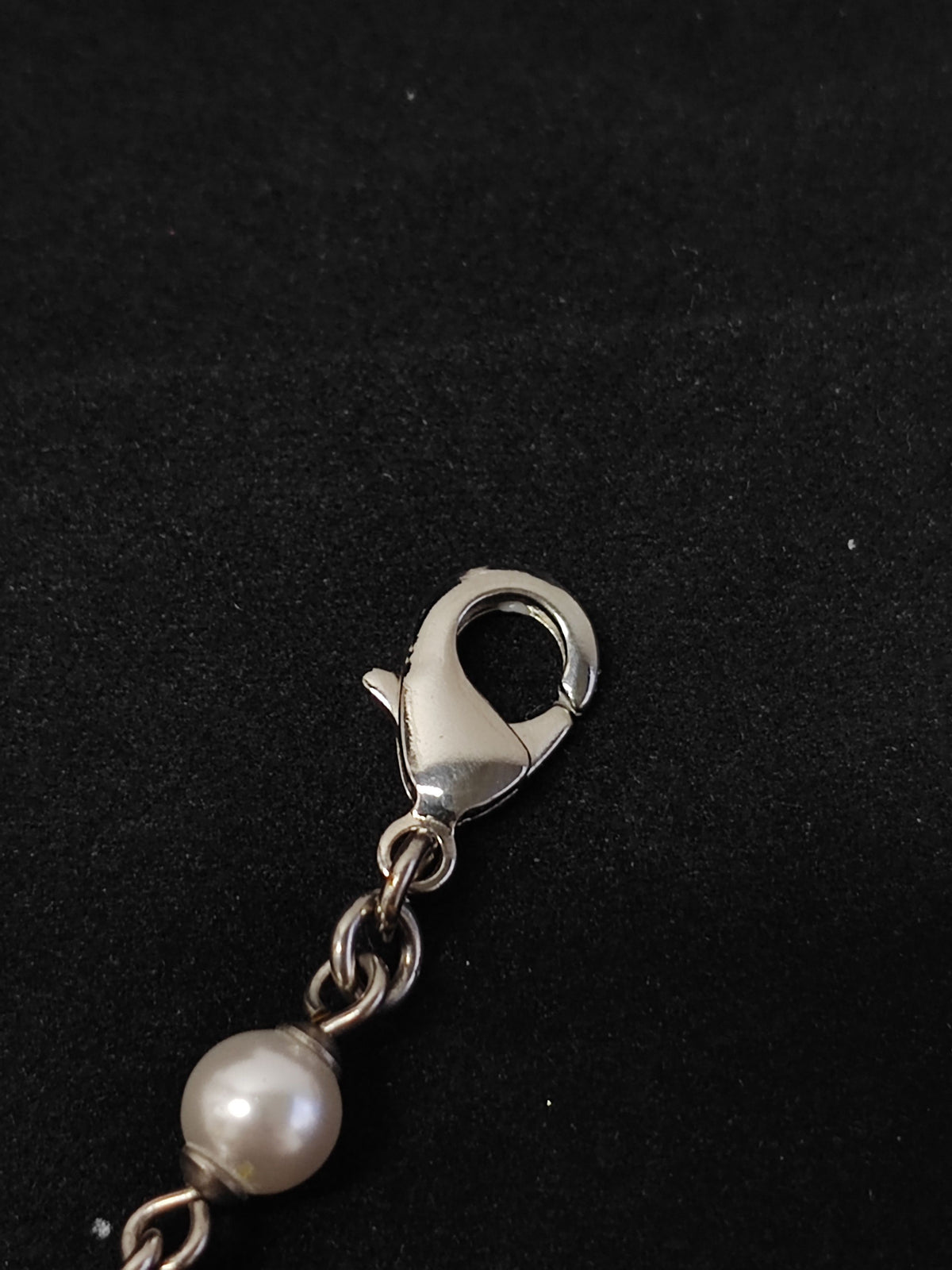 Chanel - Other - Silver-tone base metal with imitation pearls and clear rhinestones. - Silver