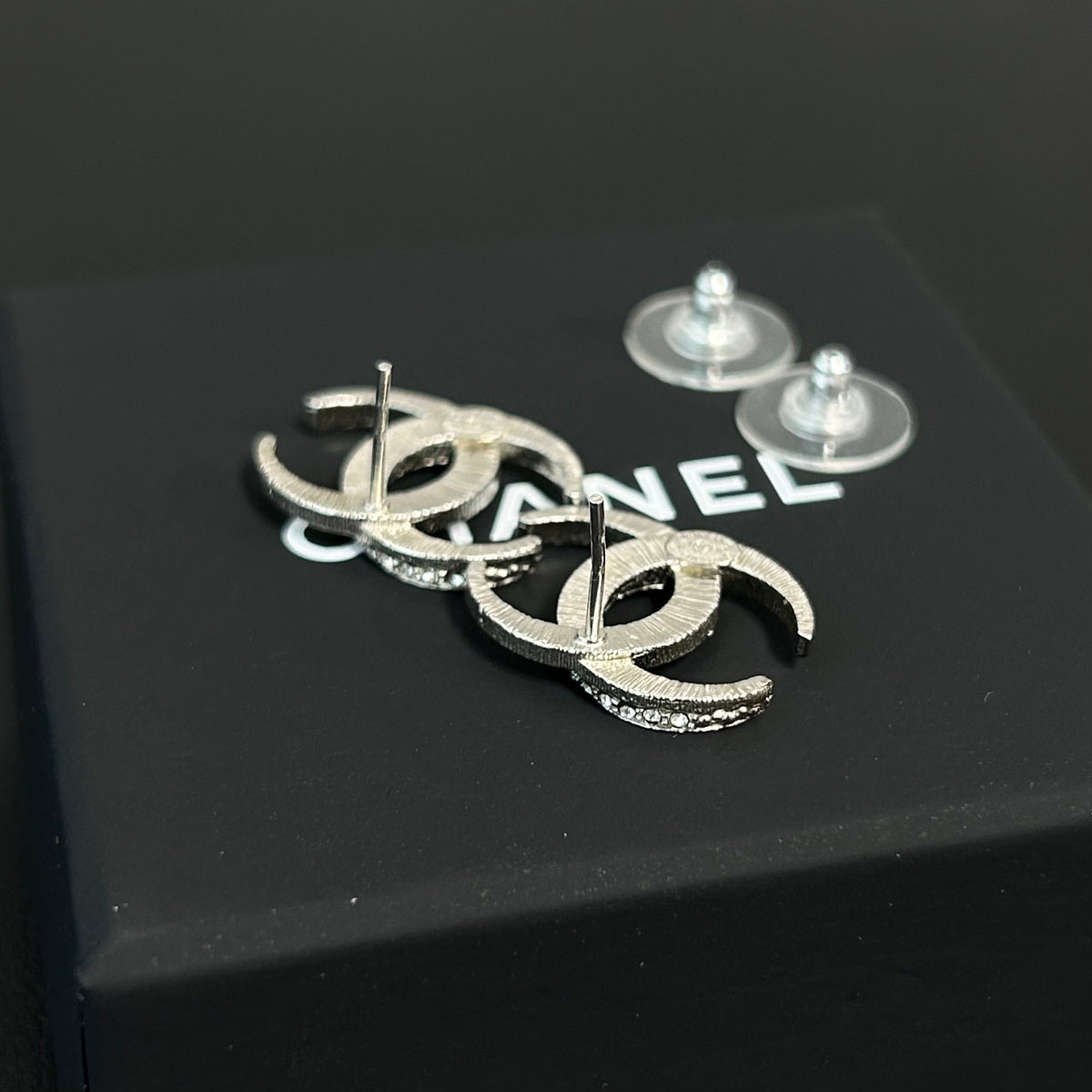 Chanel - Other - Silver-tone metal with clear crystal rhinestones - Silver