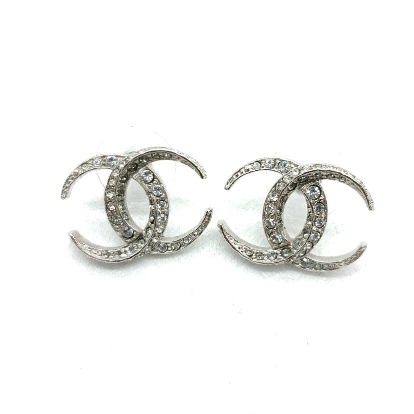 Chanel - Other - Silver-tone metal with clear crystal rhinestones - Silver