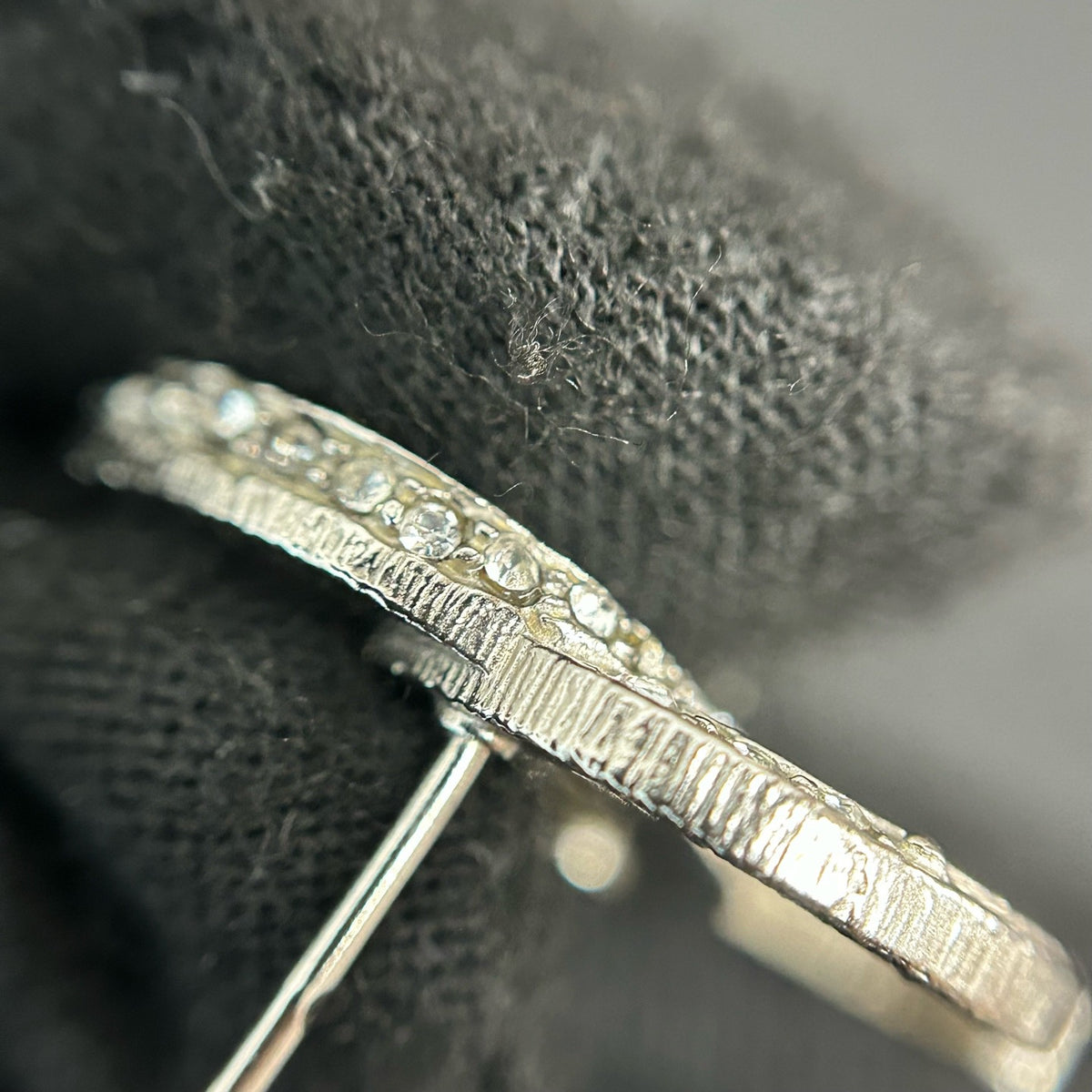 Chanel - Other - Silver-tone metal with clear crystal rhinestones - Silver