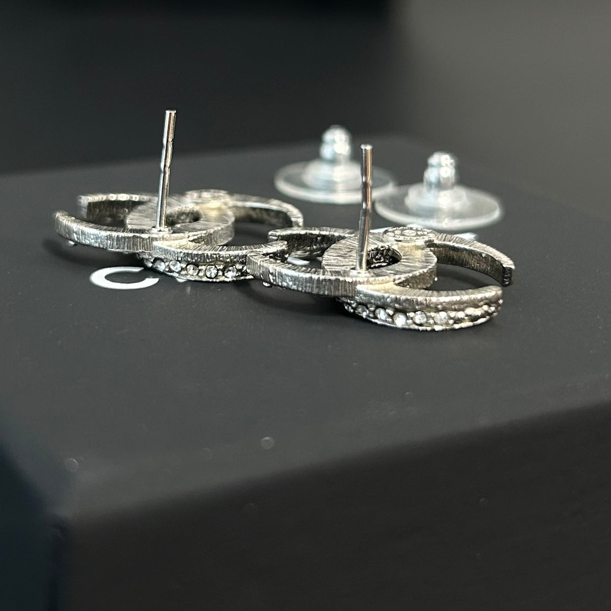 Chanel - Other - Silver-tone metal with clear crystal rhinestones - Silver