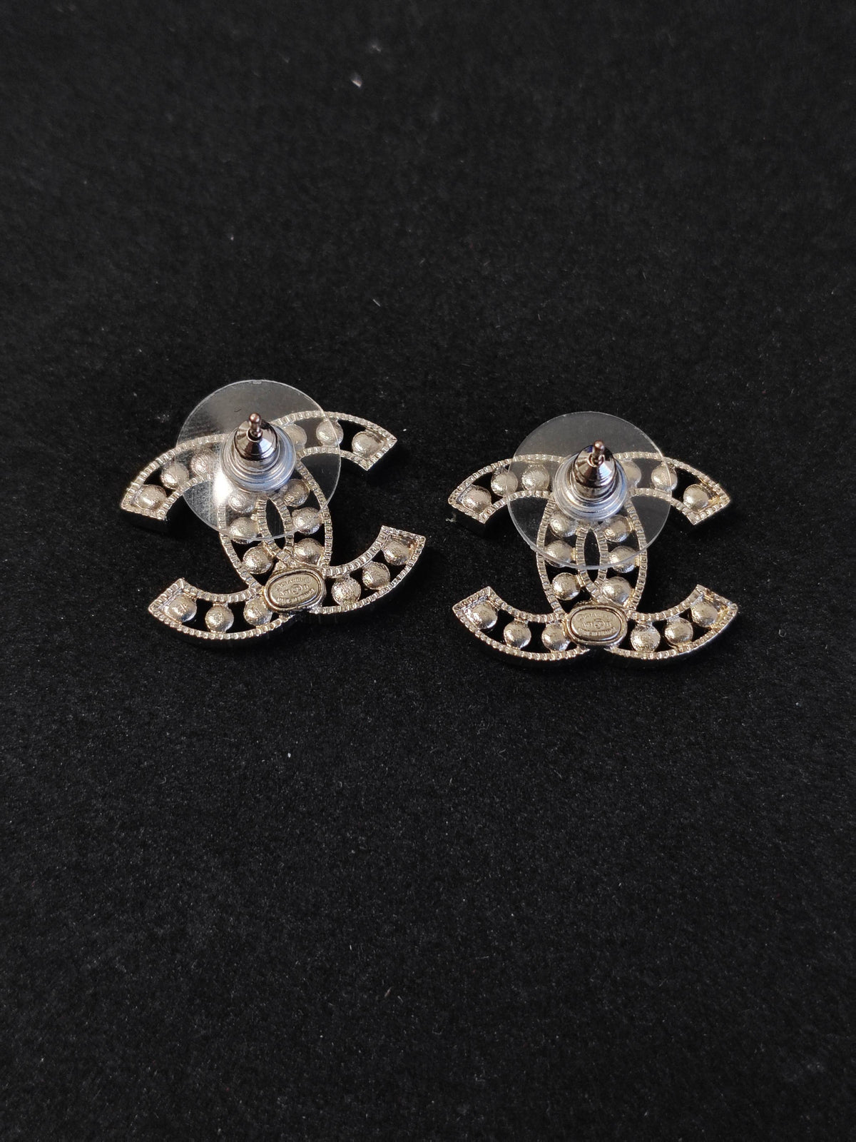 Chanel - Other - Silver-tone metal with clear rhinestone embellishments; the metal composition is not specified. - Silver