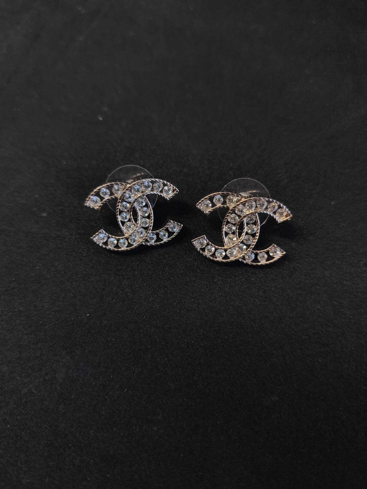 Chanel - Other - Silver-tone metal with clear rhinestone embellishments; the metal composition is not specified. - Silver