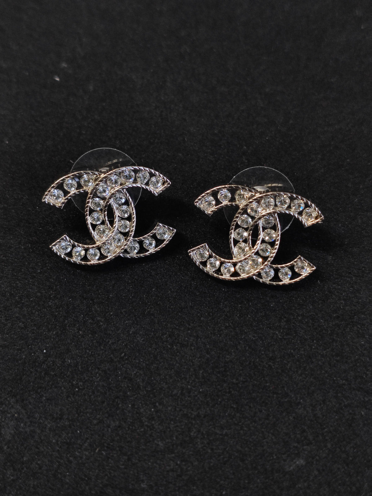 Chanel - Other - Silver-tone metal with clear rhinestone embellishments; the metal composition is not specified. - Silver