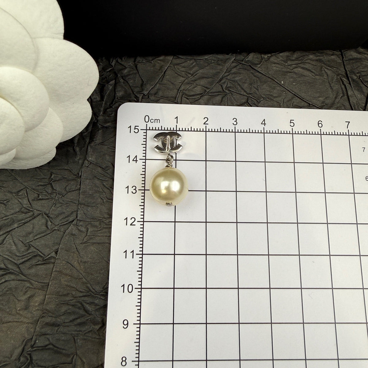 Chanel - Other - Silver-tone metal with crystal embellishments and faux pearl drops - Silver