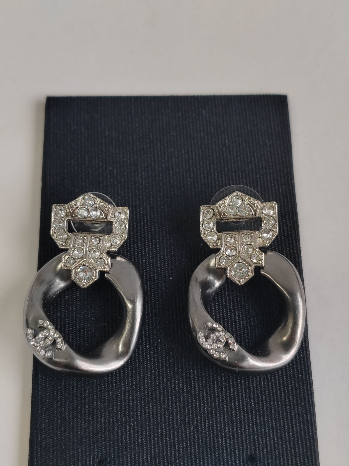 Chanel - Other - Silver-tone metal with crystal embellishments; metal composition is unspecified. - Silver