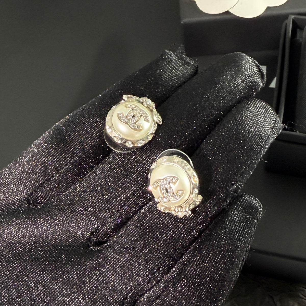 Chanel - Other - Silver-tone metal with faux pearl and crystal embellishments - Silver