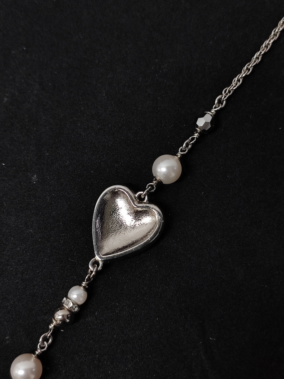 Chanel - Other - Silver-tone metal with faux pearl beads and crystal-like embellishments. - Multicolour